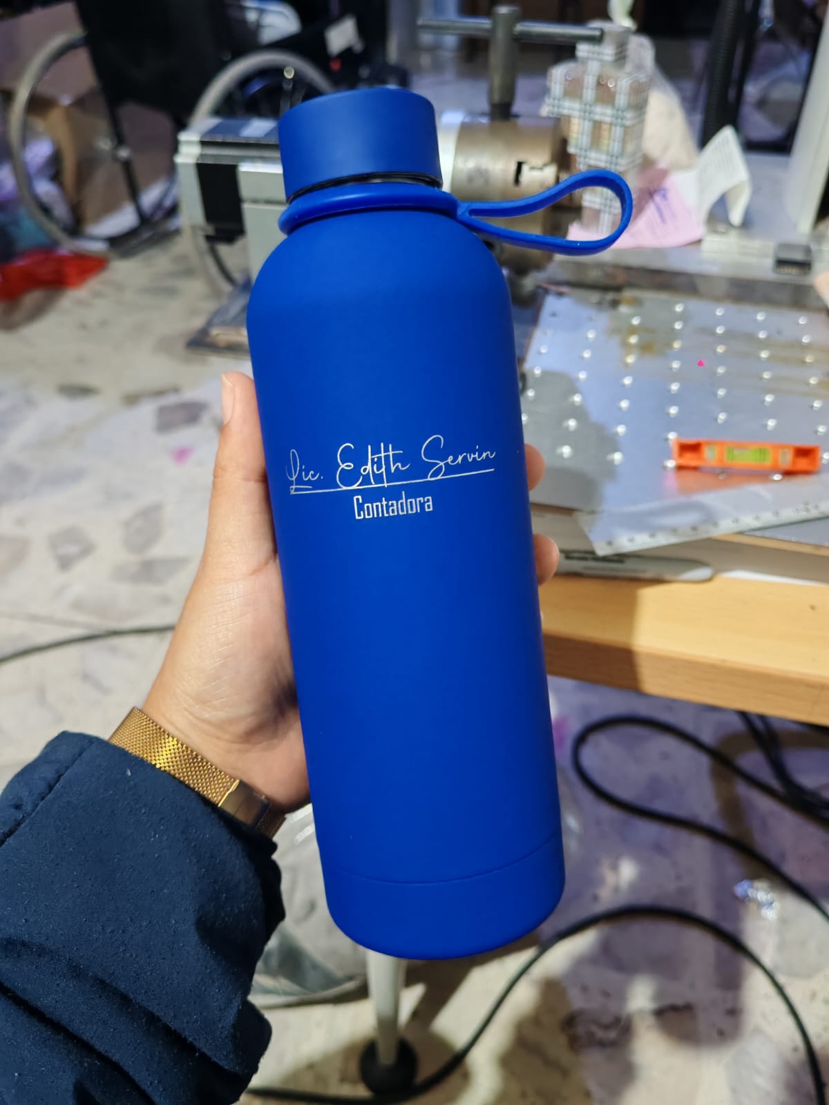 Botella personalizada grabado láser metal CDMX