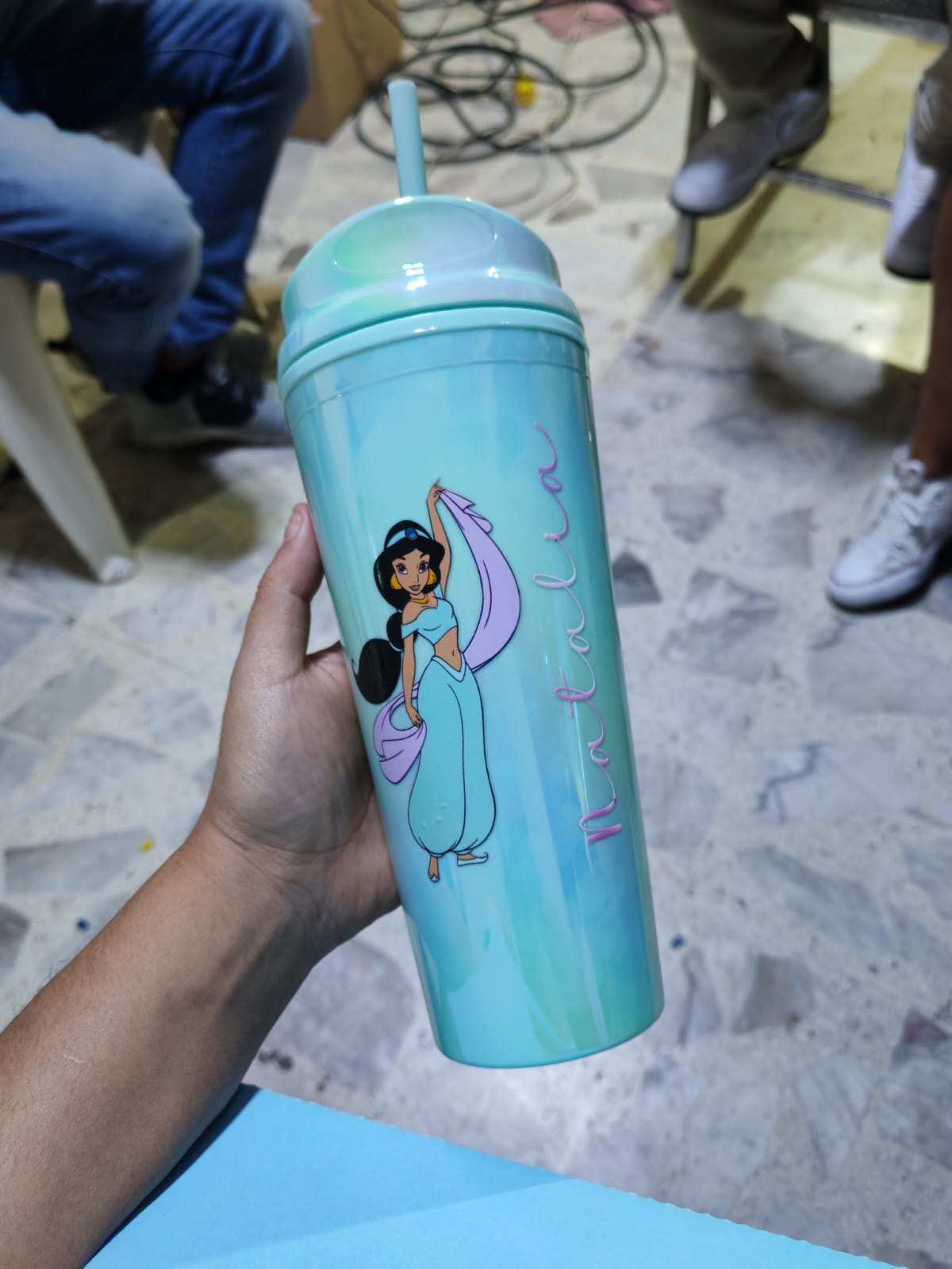 Vaso térmico Jasmine Disney personalizado DTF UV