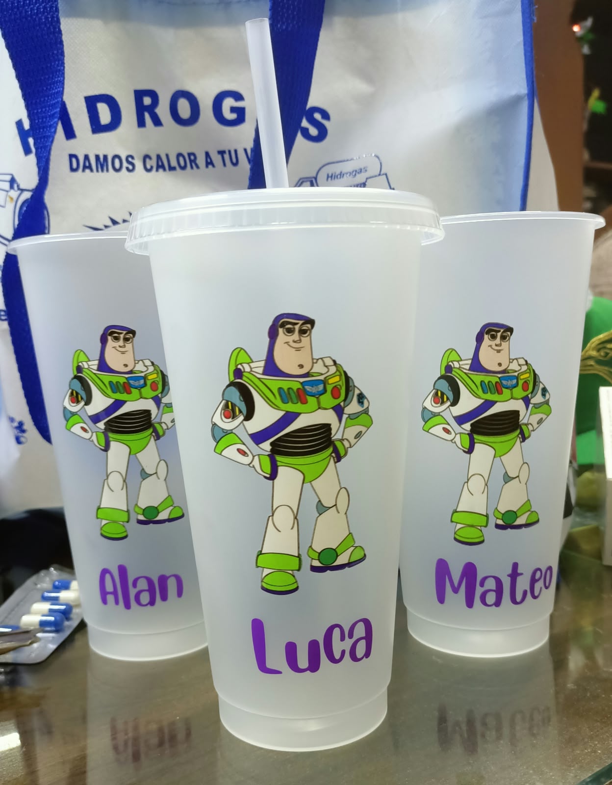 Vaso Buzz Lightyear personalizado DTF UV cerámica